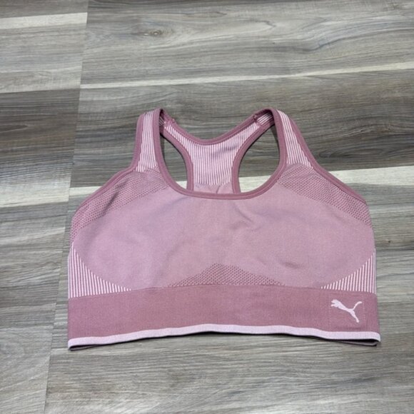 Puma Women's Mauve compression Sports Bra size large - Picture 2 of 6